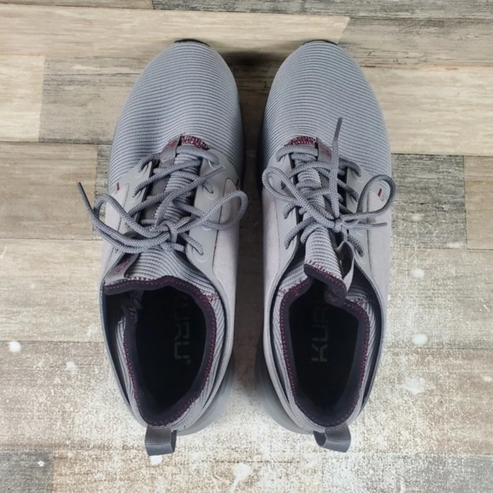 Kuru‎ Atom Mens Shoes Sz 10 W Running Athletic Storm Gray Black Lace Up Sneakers